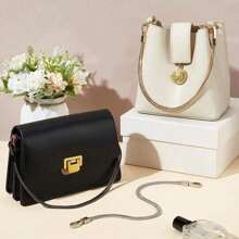 Unisex Stylish Replace The Shoulder Strap Of The Fox Tail Chain DIY Men's Keychain Wallet Chain Women's Bag Chain Bag Chain Diagonal Cross Bag With Golden Shoulder Strap Travel Accessories. Lanyard - Black - View 8