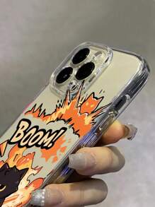 1pc Anime Exploding Cat Transparent Phone Case Compatible With Iphone 16e, 16, 13, 15, 15 Pro, 14 Pro, 14 Plus, 7/8 Plus, 11, 12 Pro Max, 13, 14 Pro Max, S24, S23, S25, A06, Great Gift For Friends And Family