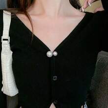 6/10/18pcs Faux Pearl Waist Buckle, Scarf Clip, Brooch For Women