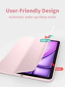 Funda protectora para tableta compatible con tabletas Galaxy/iPad/Redmi Pad SE/Pad, protección anti-caídas, ultra delgada, soporte inteligente, función de encendido/apagado automático; Funda para tableta compatible con Apple iPad Mini 4/5/6 (9.7/10.2/10.5 pulgadas), Air 4/5/6 (10a generación, 10.9 pulgadas), Pro 11 pulgadas, Air 11 (M2), Air 13 y Pro 11 (M4) - Rosa - Ver 4