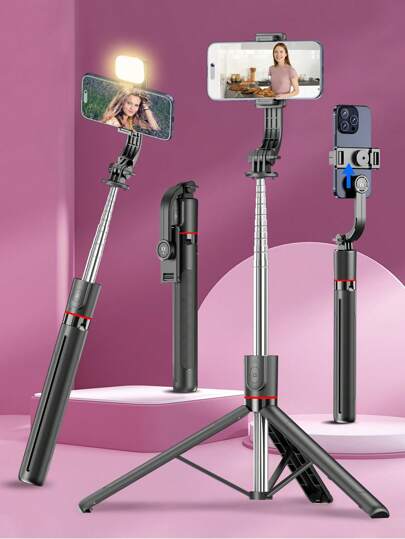 AXNEN 67.59 Inch Phone Tripod And Selfie Stick, 3-In-1 Extendable Selfie Stick Tripod With Wireless Remote/Tripod/Detachable Phone Holder, Portable And Lightweight, Compatible With IPhone 16/15/14/13 Pro/Xs Max, Smartphones (Black)