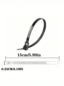 100/200/300pcs Cable Ties, Various Sizes Nylon Zip Ties 4/6/8 Inches, Self-Locking Rope Management Heavy Duty Outdoor, Home Office, Garden Fence Grid UV Resistant Nylon Straps