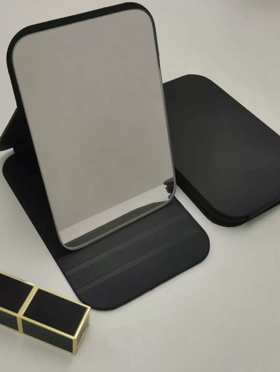 Espejo de maquillaje portátil de escritorio, espejo plegable de alta definición para uso personal, dormitorio de estudiantes y hombres