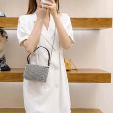 Unisex Stylish Replace The Shoulder Strap Of The Fox Tail Chain DIY Men's Keychain Wallet Chain Women's Bag Chain Bag Chain Diagonal Cross Bag With Golden Shoulder Strap Travel Accessories. Lanyard - Black - View 7