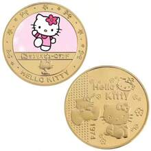 Sanrio 1pc/5pcs Random Style Hello Kitty Cute Cartoon Commemorative Coin, Cartoon Gift Commemorative Medal Small Gift, Suitable For Easter, National Day, Women's Day