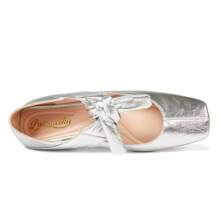 Ballet Flats For Women Square Toe Leather Bow Mary Janes Comfortable Casual Office Walk Dress Shoes