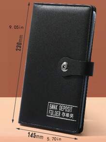 1pc Deposit Book Storage Holder, Bank Deposit Certificate Collection Folder, Check Organizer For Passbook, Remittance Invoice - Multicolor - View 8