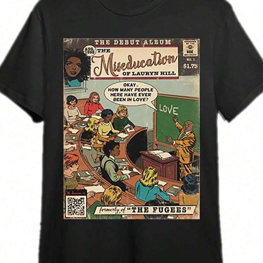 Shirt Vintage Hip Hop 90s Retro Graphic Tee 338362 Funny Men's Short Sleeve Graphic T-Shirt Collection Black PR - 黑色 - 查看 1