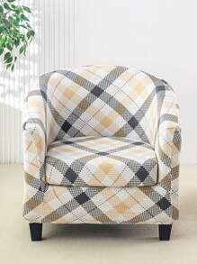 TIANWOWO 2pcs Washable Single Sofa Cover Set, Home Casual Half-Round Sectional Chair Slipcover