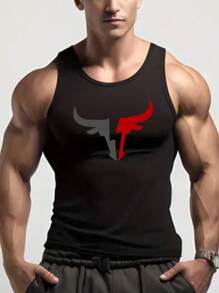 سترة رياضية أكمام بدون أكمام وسترة بتصميم مشبك للرجال، لياقة بدنية