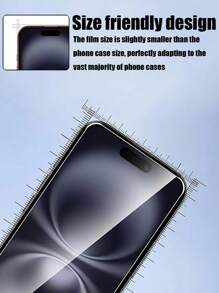 3pcs/Pack High Quality Glass Screen Protector, Scratch & Crack Resistant, Crystal Clear, Excellent Defense Without Affecting Touch Response, Easy To Apply, Compatible With IPhone - Clear - View 5