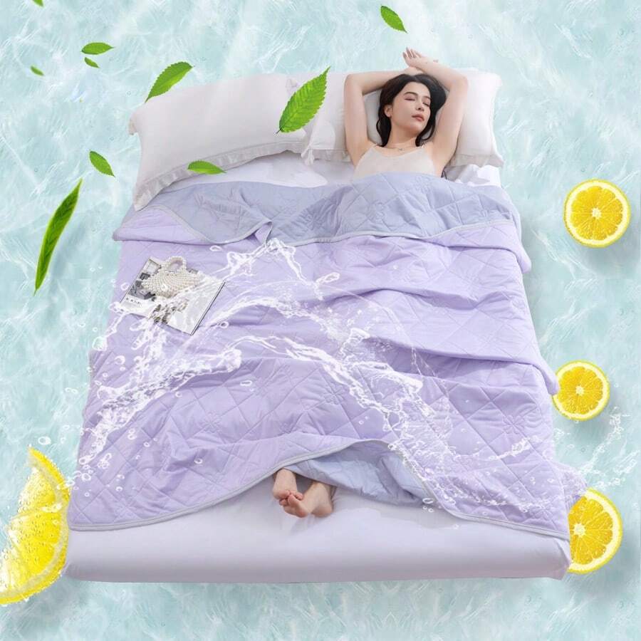 1pc Extra Large Cooling Blanket Suitable For Hot Sleepers, Double-Sided Design Cool Quilt, Lightweight And Soft Cooling Blanket For Summer Sleeping