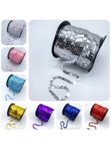 1 Cuộn, 10 Yard Ruy băng sequin 6mm, Kim tuyến tròn dẹt, Kim tuyến laser, Kim tuyến cho đồ thủ công, May vá, Phụ kiện vải, Viền kim tuyến (Thích hợp cho mặt nạ tự làm, giày dép, trang trí quần áo, trang trí tiệc, Nhiều màu sắc, Kiểu cuộn tiện lợi) - Chọn màu sắc - Xem 7