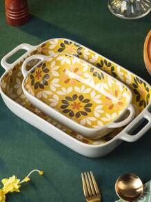 1/2 Bát đựng súp phong cách Bohemian bằng gốm sứ vẽ tay, bát đựng salad, đĩa đặc biệt, bát đựng mì, bát đựng bánh nướng, đồ dùng ăn uống cổ điển thích hợp cho gia đình, tiệc tùng, sử dụng tại nhà hàng, bữa tối gia đình, tiệc sinh nhật, tặng quà, khay nướng vui nhộn - Bát nướng Bohemian - Xem 12