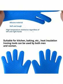 1 pieza Manopla resistente al calor multiusos, guantes con forma de cinco dedos aislados del calor para hornear, el horno, el microondas y tareas del hogar