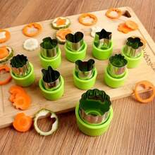 Stainless Steel Embossed Pattern Mold Cartoon Print Mold Vegetable Fruit Flower Cutter Biscuit Cookie Mold For Baby Food