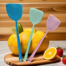 مصيدة الذباب اليدوية 3 قطع / 2 قطع / 1 قطعة، قاتل الحشرات المنزلية و الحشرات في السكن الجامعي ، مقبض طويل متين ، لا يسهل كسره