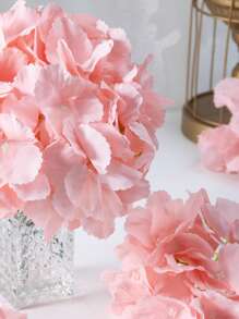 10/4 件人造绣球花深粉色花头花束真实触感 7.09 英寸丝绸绣球花人造花，可用于婚礼中心装饰的假花、DIY 花束、家居花瓶装饰、客厅卧室床头花装饰、新娘花束、秋季装饰、万圣节圣诞派对用品、腕花、生日派对、新年礼物、情人节、礼物 - 粉色 - 查看 6