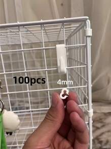 40/100pcs Plastic Y-Shape Connectors For DIY Wire Net, Modular Network Kit For Pet Cage Assembly Without Battery, With Rotating & Foldable Quick Release Clips - Multicolor - View 9