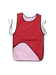 一件防水防油带口袋烹饪围裙，可调节厨房围裙连体衣，烹饪背心，适合家庭、餐厅和咖啡馆使用。 - 彩色 - 查看 19