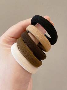 20/200pcs Pieces Of Khaki Nude Invisible Headband Elastic Towel Headband Daily Style Makeup Travel Essential School Opening Gift, Red Gift Box New Couple Gift