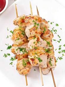 50pcs/100pcs/200pcs/300pcs Thicker & Longer Bamboo Skewers, Appetizer BBQ Picks, Sandwich Holders, Suitable For Home Daily Use Or Party Decor