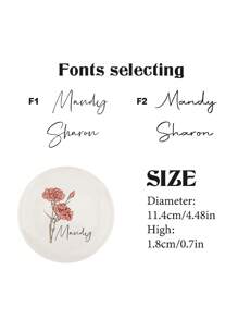 Personalised Birth Flower Trinket Dish, Watercolor Flower Ring Dish, Birthday Jewelry Dish Gift For Friend, Wedding Bridesmaid Gift, Personalized Jewelry Boxes, Personalized Ring Plates