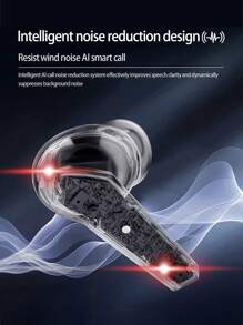 Lenovo Lenovo TG102-True Wireless Gaming Headset, Call Noise Reduction, In-Ear Sports Without Falling Off, High-Definition Stereo Sound Quality, Large Capacity And Long-Lasting Battery Life, Comfortable To Wear, Cool Mechanical Style Battery Compartment