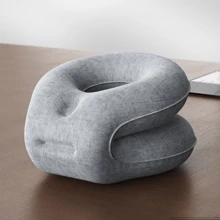 1 pieza Almohada inflable portátil ergonómica para siesta, adecuada para descansar en la oficina, al aire libre