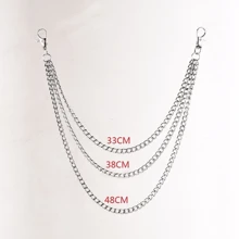 金属磁性几何图案街头时尚嘻哈时尚简约裤链，百搭，适合一年四季穿着