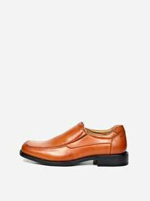 Men's Dress Loafer Shoes Monk Strap Slip On Loafers - Brown - View 7