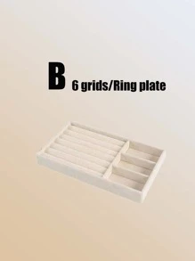 Set de 3 bandejas organizadoras de joyería de terciopelo, soporte de exhibición multifuncional para aretes, anillos, relojes, collares, pulseras, maquillaje, llaves, broches, almacenamiento de oficina, excelente regalo para el Día de la Madre, Día de San Valentín