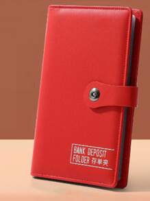 1pc Deposit Book Storage Holder, Bank Deposit Certificate Collection Folder, Check Organizer For Passbook, Remittance Invoice - Multicolor - View 7