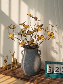 Bộ 1/2/4/6 cành hoa bướm nhân tạo sống động như thật, dây leo hoa bướm giả chân thực, thích hợp trang trí nhà cửa trong nhà/ngoài trời dịp Giáng sinh, trang trí bàn tiệc, đám cưới, tiệc tùng, cắm hoa và vòng hoa tự làm | Cây nhân tạo không cần bảo dưỡng - Nhiều màu - Xem 3