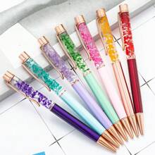 1 Gói 5 Chiếc Bút Hoa Khô - Bút Xoắn Kim Loại, Đầu Bút Trung Bình Và Thân Bút Tròn, Mực Xanh, Phù Hợp Cho Học Sinh Từ 14 Tuổi Trở Lên Và Đồ Dùng Văn Phòng - Nhiều màu - Xem 11