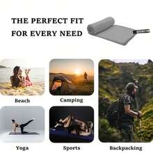 فوط المايكروفايبر لصالة الألعاب الرياضية والياقة البدنية والتدرب، فوط الرياضة والتعرق، فوط اليوغا سريعة التجفيف للسفر والشاطئ والتنزه والسباحة والتخييم - متعدد الألوان - مشاهدة 5