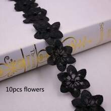 10 件珍珠花卉刺绣蕾丝缝纫用品 - 彩色 - 查看 9