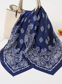 1条女士2026春夏时尚佩斯利印花70*70厘米方巾头巾，时尚简约，休闲百搭，适合日常佩戴，四季皆宜。 - 彩色 - 查看 8