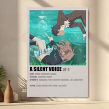 Framed A Silent Voice Anime Poster 03 Wall Art Canvas Print Poster Home Bathroom Bedroom Office Living Room Decor Canvas Poster  Birthday Party Decor, Mother's Day New Year Easter Gift,  Home Living Room Office Wall Decor, Perfect Gift And Wall Decoration