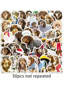 50 stuks Teckel Oranje Kat Knutselbenodigdheden & Stickers, Pet Friend Graffiti Stickers, Katten Hondenhok Decors, Scrapbook Stempels/Stickers, Anime Posters Vakantie Decors, Mode Liefde Voor Cadeaus Telefoons Laptops Notebooks, Lente, Buiten