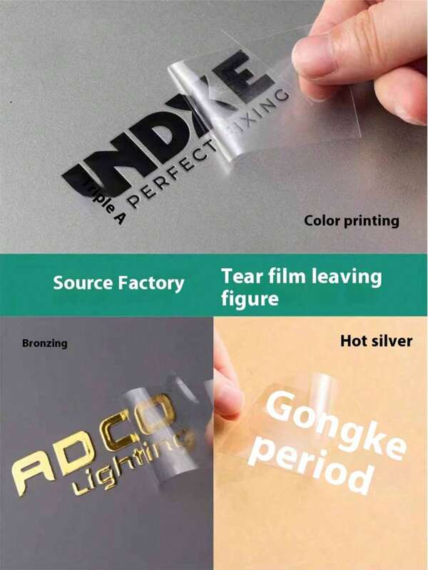 48pcs Personalized Crystal Standard Customized UV Transfer Sticker Logo Crystal Standard Waterproof Scratch-Resistant Transparent Tearing Film Leaving Words,Art Activities For Children