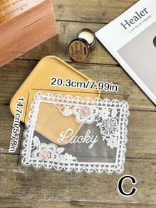 1pc Vintage Lace Border Embroidered Cushion Cover / Pillowcase / Coaster / Table Mat / Sofa Decoration Handicraft