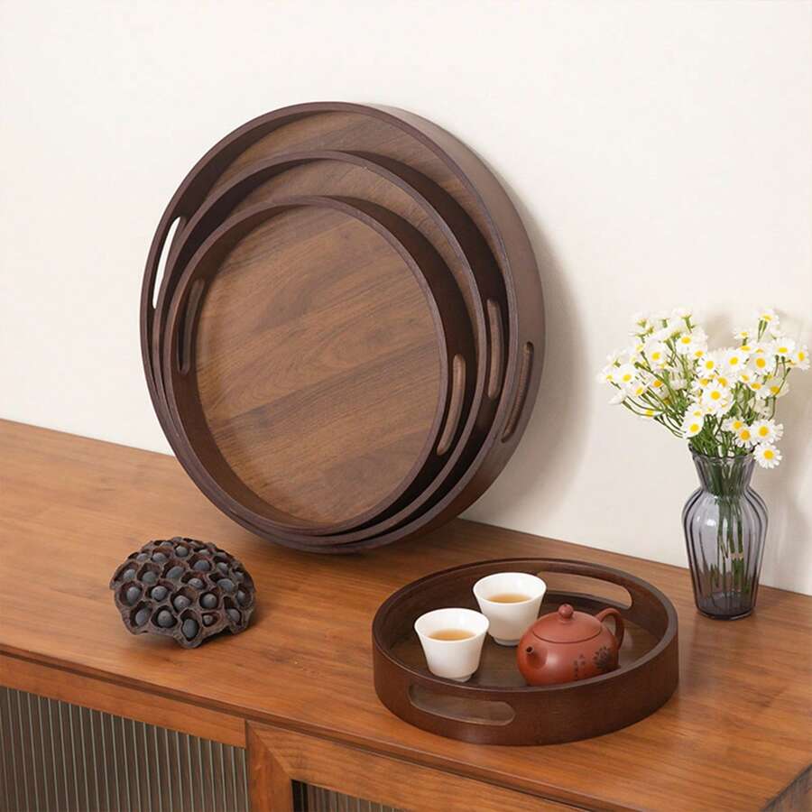 4 件/1 件竹制烘焙和糕点托盘、上菜托盘、储物托盘、甜点托盘