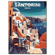 1 张城市旅行墙面艺术海报是装饰酒吧、咖啡馆和家庭的完美礼物，配有帆布艺术框架