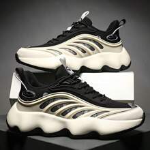 Men Shoes Sneakers Male Tennis Luxury Shoes Men Casual Shoes Trainer Race Breathable Shoes Fashion Loafers Running Shoes For Men - Black and White - View 3