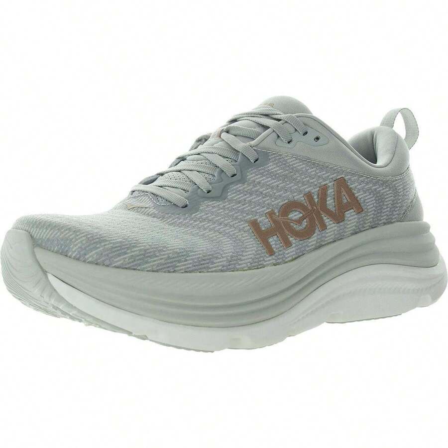 Hoka One One Gaviota 5 Womens Fitness Workout Running & Training Shoes - 灰色的 - 查看 1