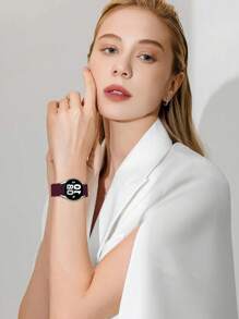 1 包简约纯色表带，柔软硅胶表带，防水黑色表带，兼容 Galaxy Watch 4/5、Galaxy Watch 3、Galaxy Watch，20 毫米柔性硅胶运动表带，男女通用（仅表带，无手表）