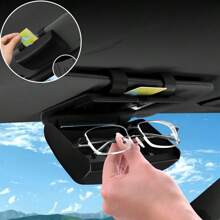 Car Glasses Box, Sun Visor Storage Box, Car Sunglasses Ticket Multifunctional Card Storage Box, Car Interior Storage Box