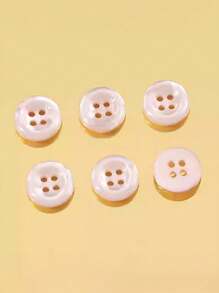 6 件彩色树脂圆形开衫纽扣，适用于衬衫、针织毛衣、服装、成人和儿童 DIY 工艺品