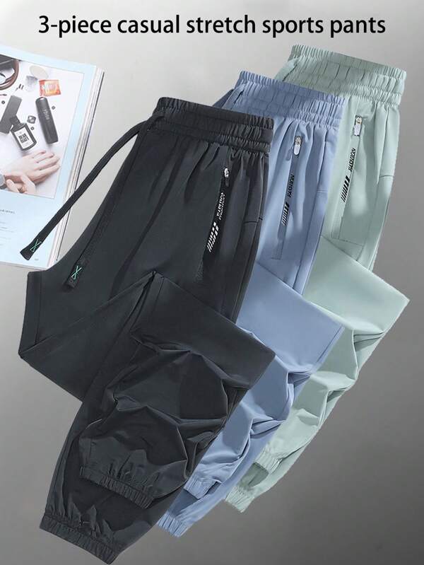 3 Pares de Pantalones Deportivos para Mujer, Pantalones Harem Ligeros, Pantalones Deportivos Versátiles de Moda, Apropiados para Recreación al Aire Libre, Deportes, Senderismo